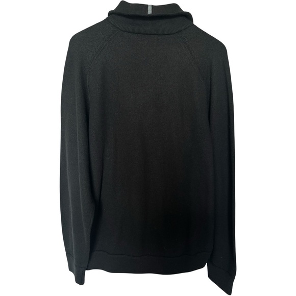 BANANA REPUBLIC (NWT) Wool Blend 1/2 Zip Sweater BR Sport Black Pullover Medium - Picture 6 of 6